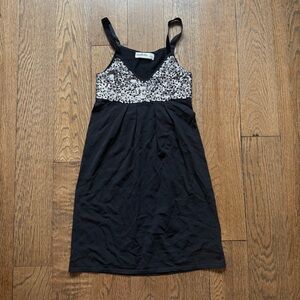 Black and Silver Sequin Dress